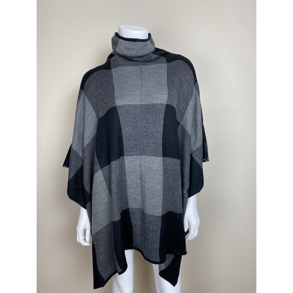 Noisy May women's Knitted Check Poncho sweater one size S-2X $89